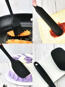 4pcs/5pcs/6pcs Silicone Baking Tools Set, Spatula, Oil Brush, Cake Cream Scraper