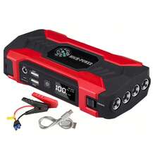 Compact & Portable Car Jump Starter With LED Flashlight - Auto Battery Booster, Fast Charging, Emergency Jump Start, Multi-Device Compatible With Cars, Motorcycles, Trucks, SUVs, Essential Companion For Outdoor Use - Multicolor - View 14