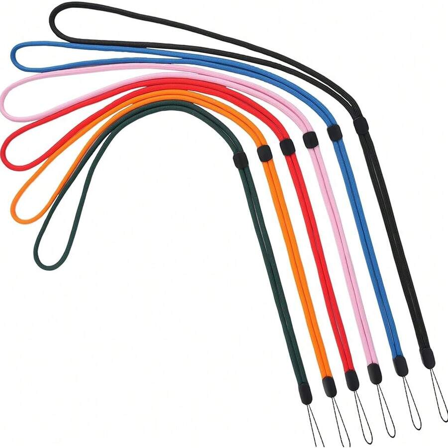 2025-new-6-pack-lanyards-adjustable-neck-lanyard-black-red-blue-pink