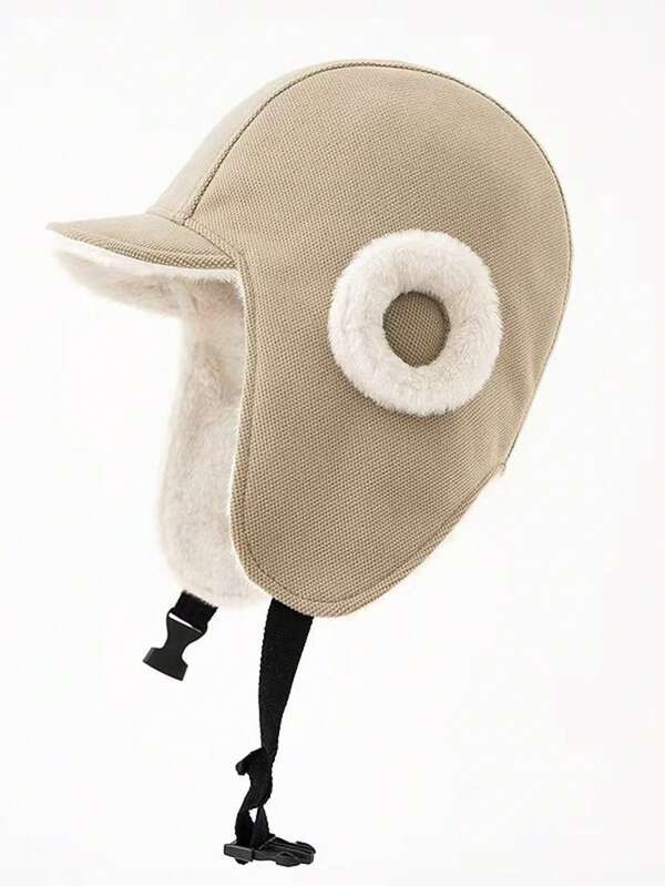 قبعة أوشانكا شخصية متعددة الاستخدامات عالية الموضة للطلاب، قبعة شتوية سميكة لحماية الأذن للنساء، مناسبة للدراجات، دافئة ومقاومة للرياح