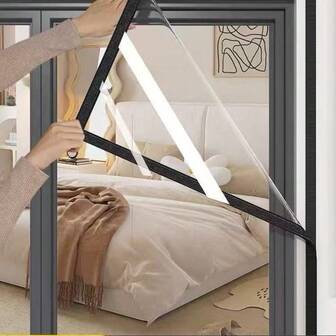 加厚TPU透明窗帘，防风防尘保温，适用于门窗，冬季家居使用