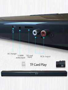 55cm*5cm Surround Stereo Sound Bar, 4-Speaker System, Wireless Subwoofer, Suitable For TV, Home Theater And Remote Control
