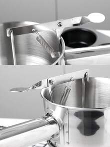 1套专业手持面糊分配器，不锈钢材质，均匀的面糊流量控制，适用于章鱼烧、鸡蛋卷、可丽饼等烘焙必备，一键均匀分配！商用章鱼烧面糊分配器，精准流量控制，确保大小一致，提高效率和质量，不锈钢多孔分配漏斗，一次填充多个模具，使章鱼烧、鸡蛋卷更快更均匀 - 彩色 - 查看 7