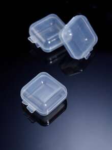3/10/20/100pcs 4*4cm PP Plastic Square Transparent Boxes, Packaging Boxes, Small Items Storage Boxes With Lids