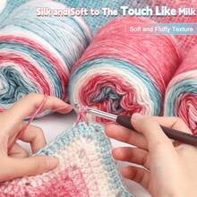 2/4-Piece Beautiful Colorful Cake-Style Cotton Yarn Set Wool 10.00%, Acrylic 25.00%, 65.00% Cotton. Ideal For DIY Crochet Sweaters, Scarves, Halloween Decorations, Crochet Projects, Gift Sets, Wedding Guest Handmade Souvenirs, Mother's Day/Teacher's Day Gifts, Dolls, Spring Dolls. Gradient-Colored Cake Yarn, Medium-Weight Dyed Gradient Yarn, Fairy Tree Yarn. Graduation Season Handmade Knitted Scarf Yarn. Shawls, Hats, Blankets, Small Doll Gifts. - DGX-1167 - 查看 2