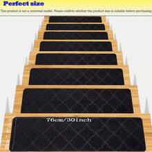 4/7/15pcs Carpet Stair Treads, Suitable For Stair Steps, Protect Elderly And Pets, Non-Slip Stair Mats, Trimmable And Reusable, Reinforced Edges, Durable Stair Covering Pads - Multicolor - View 2