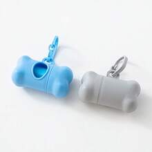 Matte Bone Shaped Trash Can, Pet Poop Bag Dispenser & Holder, Dog/Cat Waste Pickup Supplies - Multicolor - View 4