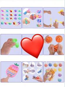 2025新品热卖！全新挤压玩具，惊艳亮相！3/6/12件可爱套装，包含ASMR沉浸式减压体验，指尖挤压即可享受音效。超萌设计俘获少女心，限量版设计极具收藏价值，无论是生日还是圣诞节，都是送礼佳品！ - 彩色 - 查看 6