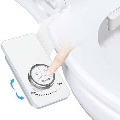 1 Stück, kompakt, multifunktional mit Schlüsseln und Knöpfen, kalt Wasser anbringbarer Toiletten-Bidet - ABNEHMBAR - PLATZSPAREND (Doppelte ausziehbare Düsen)