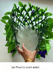 1/2/3 件 40 厘米（15.75 英寸）*200 厘米（78.74 英寸）可扩展栅栏隐私屏，适用于阳台露台户外，人造隐私屏装饰，人造常春藤栅栏面板，适用于户外墙壁，背景花园后院家居装饰耐用性材料：这种可扩展栅栏由实木制成，并具有逼真的人造叶子和花朵。 - 彩色 - 查看 19