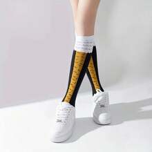 3 Pairs Of Striped Black And Yellow Chicken Leg Claw Calf Socks, With A Fun And Innovative Design, Suitable For Holiday Parties And Fun Gifts Recommended For Friends - Đen và vàng - Xem 10