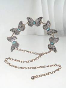 1 Stück universeller weicher Hut Westernhut mit Metall-Schmetterling-Accessoire, ist eine modische Rückkehr zur Schulsaison, geeignet für Western-Themen-Events, Halloween, Rollenspiele, Abschluss, Musikfestivals und Outdoor-Sport