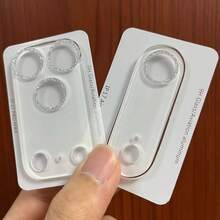 闪光相机保护膜适用于 17 Pro Max 透明镜头保护玻璃适用于 17 17 Air 17 Pro 后镜头盖 - 銀色 - 查看 6