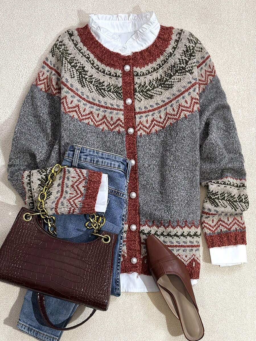 新款女士休闲秋冬流行休闲长袖羊毛套头衫,新款女士休闲秋冬流行休闲长袖羊毛套头衫 - 彩色 - 查看 1