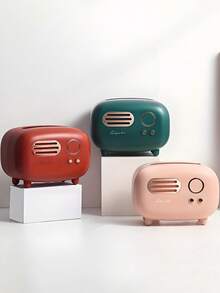 3 件复古红色收音机形状纸巾盒架 - 古董设计，带有“FEEL YOU LOVE”字样，方形塑料餐巾纸分配器和收纳盒，适合家居装饰，可爱的纸巾盒架 - 彩色 - 查看 8