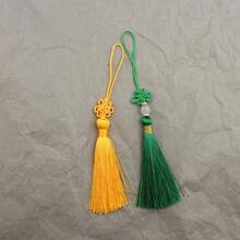 10pcs/Pack 4.92/5.31 Inch Chinese Knot Jade Bead Tassel Bookmarks, Gift Box, Folding Fan, USB Decoration, Tassel Pendant, DIY Jewelry Earring Hair Accessory Craft Materials, Home Decor Accessories, 2026 New Arrival, Best Seller