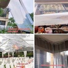Transparent Canvas Strap Sealing Ring For Courtyard - This Transparent Canvas Is Mainly Suitable For Courtyard Scenarios, Serving As A Rainproof Layer For Sunshades. It Can Also Be Used For Rain Protection Of Garden Covers And Camping Protection. It Solves The Problem Of Outdoor Rain Protection. - White - View 4