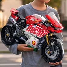 Dekoracja świąteczna 863 szt. V4 Zestaw klocków motocyklowych, seria Technic Super Model motocykla, techniczne wyścigi, zabawki montażowe dla dorosłych, prezent urodzinowy / prezenty świąteczne