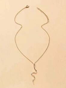 1pc New Fashion Simple Snake Pendant Necklace For Women's Spring And Summer Accessories - Nhiều màu - Xem 3