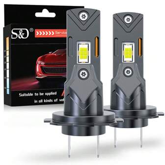  S&D H7 LED Headlight 25000LM 70W H4 H11 LED Light Bulbs Canbus NO Error Mini Turbo Auto Diode Plug & Play Lamp 6500K