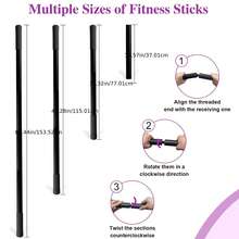 Yoga Stick Adjustable Exercise Stick With Non-Slip Handle Stretch Stick Mobility Stick For Mobility Flexibility And Balance
