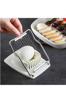 1pc Stainless Steel Wire Egg Cutter With Easy Twist - Perfect For Kitchen And Restaurant Use, Ideal For Slicing Eggs, Fruit And Vegables, Kitchen Accessories, Egg Slicer