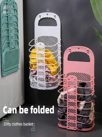 1pc Foldable Dirty Clothes Laundry Basket, Bathroom Hamper For Storing Dirty Clothes