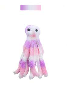 Fun Octopus Shaped Plush Toy For Cat To Relieve Boredom Teeth Grinding And Cleaning Interactive Cat Training Toys For Self-Pleasure And Bored Play Pet Toys For Cats