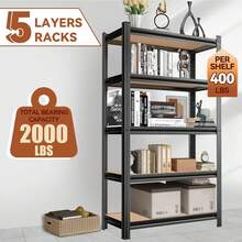Book Shelf, 5-Tier Heavy Duty Open Bookcase, Standing Bookshelf Display Storage Shelves, Tall Bookshelves For Living Room, Bedroom, Office, Modern Light Brown, 35.4"W*16"D*72"H, Easy Assembly