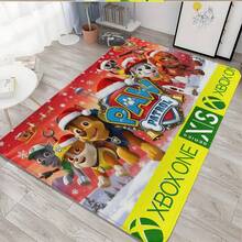 1/3/4 piezas Alfombras con temática de Paw Patrol navideña, agrega magia alegre a tu habitación; adecuada para sala de estar, dormitorio, etc.
