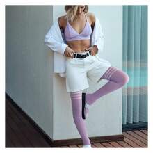 Women's Thigh High Socks, Long Over Knee Leg Warmers, Striped Knit, Comfortable & Stretchy, Casual Daily Wear, Soft Winter Warmers - 多色657 - 查看 3