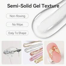 BORN PRETTY 3D Sculpting Gel For Nail Art,No Wipe Semi-Solid Modeling Gel For Rubbing Chrome Nail Powder, Sticking Rhinestones And Nail Stamping{"Color_name":"SemiSolidMoldingGel"} - 半固態成型凝膠 - 查看 4