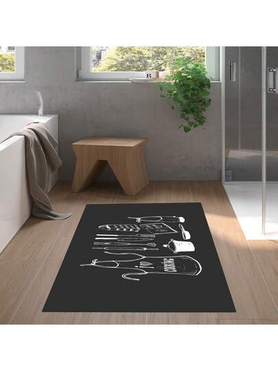 Pearl Digital Non Slip Printed Turkish Vloerkleed AL4032 Zachte Touch, Washable Tapijt Felt Backing Moderne ative Vloer Mat, Living Room, Bedroom, Bathroom, Hallway Or Entryway Available In Many Sizes Quick Drying, Highly Absorbent, Soft, Com Tafel Both Indoor Outdoor view 7