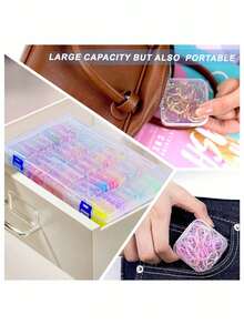 Set di scatole per l'organizzazione di gioielli, 45/64 scomparti, 5,5 cm x 5,5 cm, diretta dalla fabbrica, adatto per conservare piccoli oggetti come gioielli, pitture di diamanti, perline, articoli artigianali, pillole, ecc.