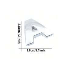 Car English Letter Metal Car Logo Trunk Sticker Number Plate Car Tail Decoration Car Body Sticker Modified Engine Capacity Label - Silver - View 3