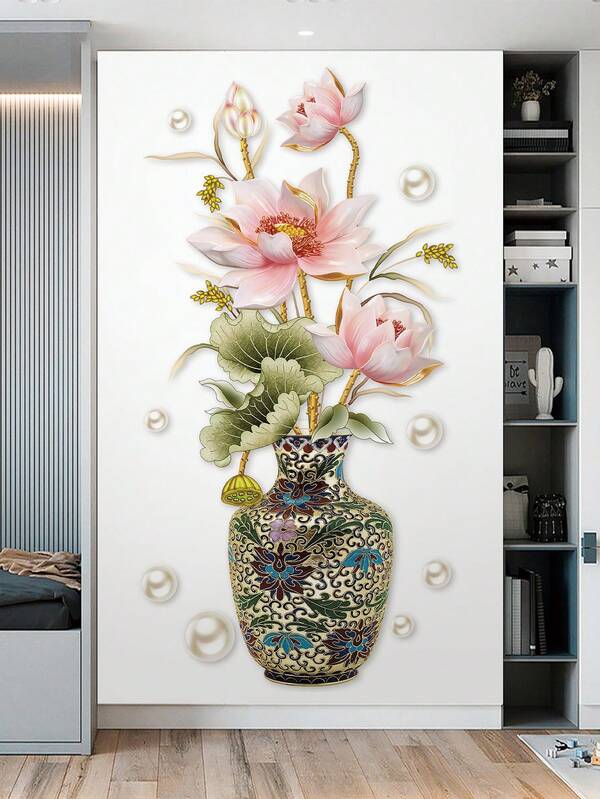 ملصقات حائط pvc بلاستيك حديث نمط زهر الى منزل طقم واحد