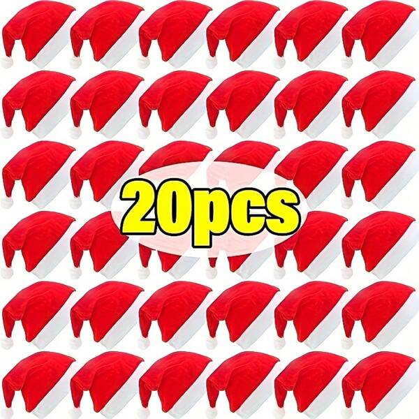 20/1 Christmas Hat Set For Adults - Red Christmas Hats, Party Decorations And Holiday Gifts, Christmas, Christmas Decorations, Wedding/Dance/Graduation Ceremony Decorations, Artificial Flowers, Home Christmas Decorations, Christmas Decorations, Bedroom Decorations, Christmas Gifts, Bathroom Accessories, Weddings, Personalized Gifts, Women's Gifts, Christmas