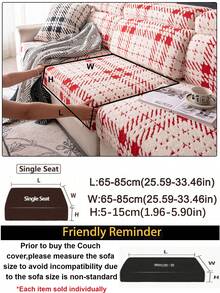 1pc Solid Color Teddy Plush Sofa Cover, Elastic Wrap-Around, Warm & Comfortable, Simple Ins Style, Pet-Friendly, Non-Slip, Machine Washable, Suitable For L-Shaped Sofa 1/2/3/4 Seats, Living Room, Bedroom, Study - Red - View 12