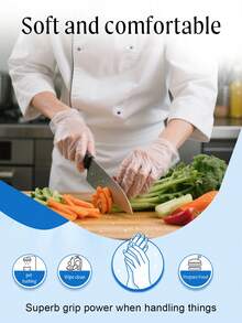 100pcs Disposable PVC Gloves, Waterproof & Durable, Suitable For Kitchen, Cleaning, Dishwashing, Painting, Crafts, Household Essential