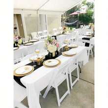 6-Pack White 60 X 102-Inch High-Quality Tablecloth, Soft And Wrinkle-Resistant, Ideal For Rectangular Tables, Birthday Parties, Camping Dinners And Holiday Gatherings