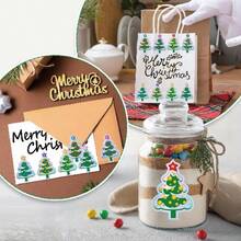 Autocollants d'arbre de Noël holographique, autocollants de récompense pour enfants, autocollants de sceau laser