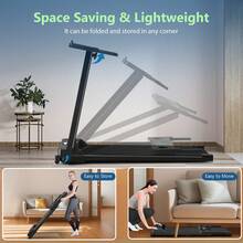 1PC Treadmill For Home, Treadmill With Handles, 3.0HP Portable Foldable Treadmills For Home,Walking Pad Treadmill With Handle Bar, Folding Compact Treadmill For Small Space,LED Dispay, 300LBS Capacity,Family Gift - 美規B型插(110-127V) - 查看 6