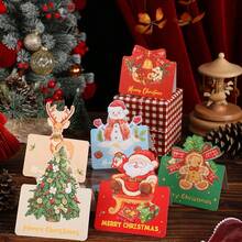3D Creative Christmas Cards - Santa Claus/Snowman/Reindeer/Christmas Tree, Multiple Designs Available. Essential For Holiday Greetings, Perfect For Gifting To Family, Friends And Colleagues. Bring The Christmas Spirit To Life With Unique 3D Presentation. Top Choice For Christmas Gifts, Surprise Loved Ones With A Distinctive Christmas Card With Hole, Vintage Hang Tag, Gift Card Envelope, Greeting Card