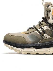 CAMEL CROWN Zapatillas informales de color camello, cálidas, de alta, transpirables, ligeras y con suela gruesa para el otoño - Marrón oliva - Ver 4