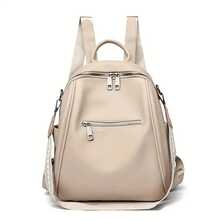 Zaino moda donna qualità PU borsa da viaggio a doppia spalla stile bohemien zaino con tracolla multifunzionale borsa a spalla casual