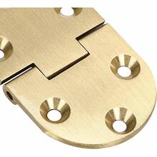 Bisagra de latón macizo OwnMy, bisagra de cajón de computadora frontal para máquina de coser de mesa, puertas y mesa plegable con tornillos, 90 grados, 2 unidades. - 1 - Ver 7