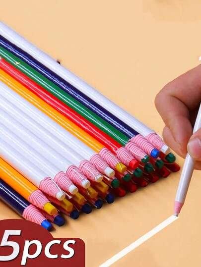 1/2/5/12 قطعة من طباشير الخياطة الملونة القابلة للغسل، قلم طباشير الخياطة القابل للمسح، طباشير الخياطة عالي الرؤية، أداة لتحديد الأقمشة، تشمل أقلام تحديد ملونة وقابلة للغسل وأقلام تحديد بيضاء قابلة للغسل، مناسبة للزجاج والأقمشة والمعادن والسيراميك والنسيج والأفلام والورق.