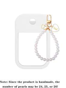 2pcs Touchland 1oz (30ml) Hand Sanitizer Spray Protective Case, 26 Flower & Letter Pearl Decor Spray Bottle Marker, Silicone Anti-Drop Anti-Collision Protective Cover, Pearl Bracelet Design, Easy To Carry For Travel, Can Be Hung On Bags, Keys Or Children's Backpacks, Wear-Resistant, Waterproof, Reusable Protective Cover For Touchland Hand Sanitizer Spray, Travel, Outings, Gifts, Halloween Gifts, Christmas Gifts