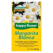 Semillas de margarita blanca Happy Flower 200mg, paquete de 6 sobres con germinación garantizada, ideales para jardín y macetas, flores decorativas, cultivo fácil, embellece tus espacios exteriores e interiores, opción ecológica y natural para jardinería. - Amarillo - Ver 2