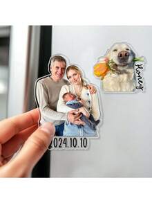1/3/5 piezas Imanes personalizados de acrílico para nevera con foto, imanes de acrílico con apariencia 2D con imagen/foto de mascota personalizada, regalos de Navidad perfectos para abuela/mamá/papá/abuelo, imanes de acrílico con foto de bebé personalizada para nuevos padres, imanes divertidos con foto de perro/gato para dueños de mascotas, imanes de acrílico con recuerdos familiares para decoración de nevera, imanes para decoración de cocina y uso diario